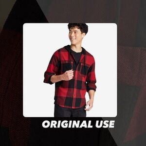 EUC Original Use Hooded Button Down Shirt